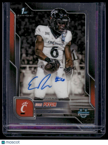 2025 Bowman University Chrome Evan Pryor #BCA-EP Bowman