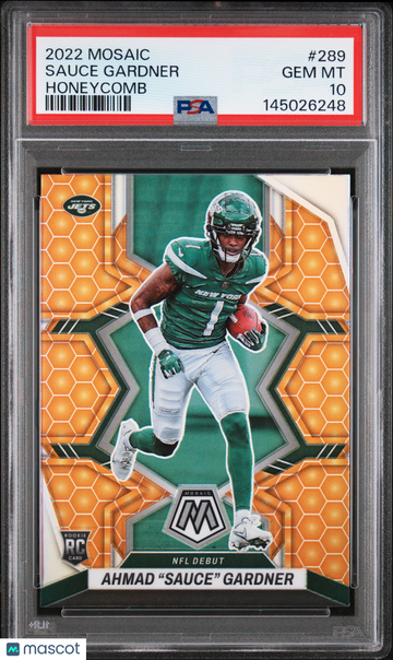 2022 Panini Mosaic Sauce Gardner #289 Honeycomb Short Print Parallel/Variety Rookie PSA 10
