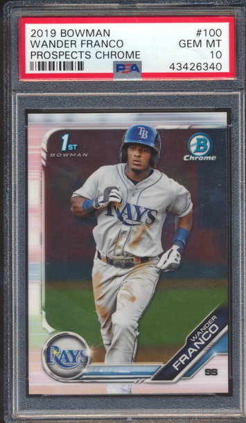 2019 Bowman Chrome Prospect #100 Wander Franco RC PSA 10 GEM MINT 43426340