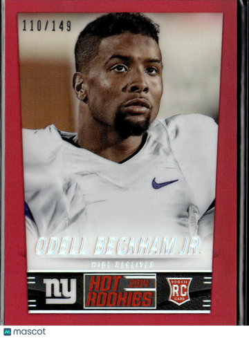 Odell Beckham Jr. 2014 Panini Score Hot Rookies RC Red /149 New York Giants