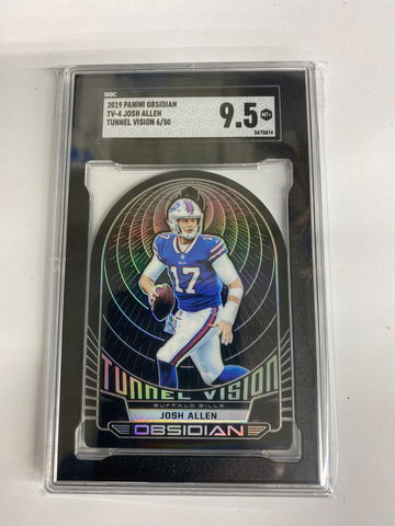 2019 Panini Obsidian TV4 Josh Allen Tunnel Vision serial number 6/50