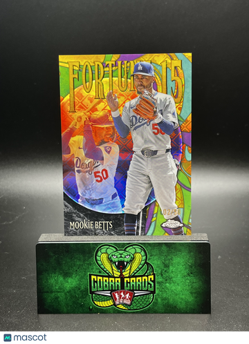 2025 Topps Chrome Fortune 15 Mookie Betts #F15-5 Gold Refractor /50
