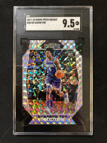 2017-18 Panini Mosaic Prizm - DeAaron Fox - Rookie SGC 9.5 Mint+