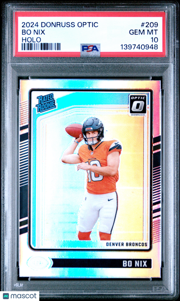 2024 Panini Donruss Optic Bo Nix #209 Holo PSA 10