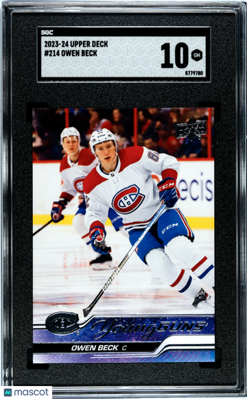 2023-24 Upper Deck Owen Beck #214 SGC 10