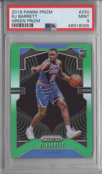 2019 Prizm RJ Barrett Green PSA 9