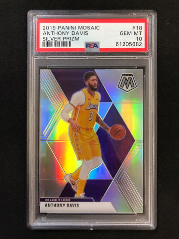 2019 Panini Mosaic - Anthony Davis - Silver Prizm PSA 10 Gem Mint