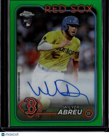 2024 Topps Chrome Wilyer Abreu #RA-WA Green Refractor RC