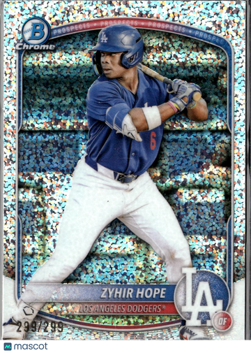 Zyhir Hope 2024 Bowman Chrome Speckle Refractor /299 Los Angeles Dodgers