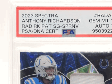 Graded 2023 Anthony Richardson Indianapolis Colts Spectra RPA Rookie Supernova Trading Card Auto PSA 10