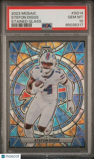 2023 Mosaic Stefon Diggs Stained Glass PSA 10
