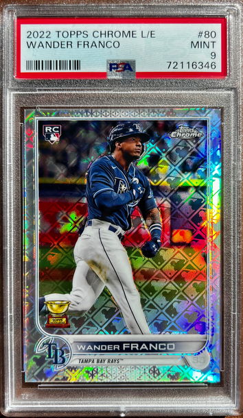 2022 Topps Chrome Logofractor Wander Franco Rookie SP Psa 9