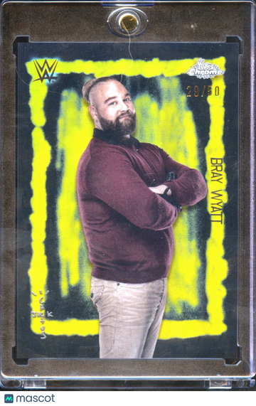 2025 Topps Chrome WWE x Cactus Jack Festival Fury Bray Wyatt #FVF-5 Yellow /50