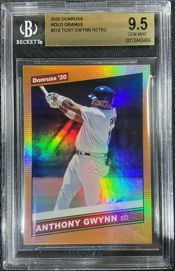 2020 Donruss- HOLO Orange Retro Tony Gwynn BGS 9.5 GEM MINT!