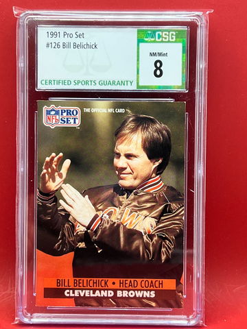 1991 Pro Set Bill Belichick #126  CSG 8