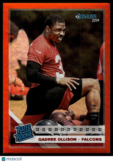 2019 Donruss Qadree Ollison #349 Jersey Number SN RC