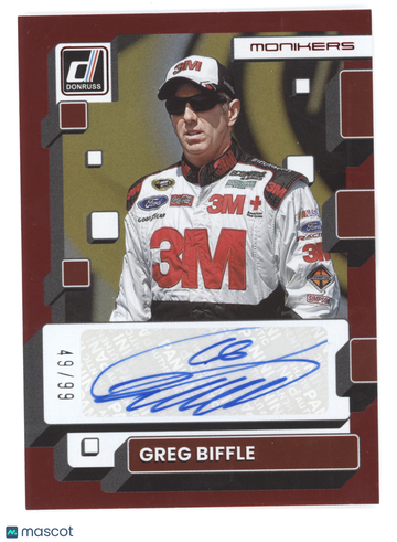 2023 Panini Donruss Racing Monikers Auto Greg Biffle #M-GB /99