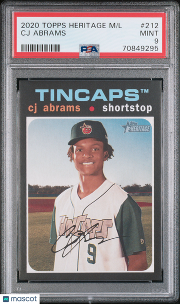 2020 Topps Heritage Minor League CJ Abrams #212 PSA 9