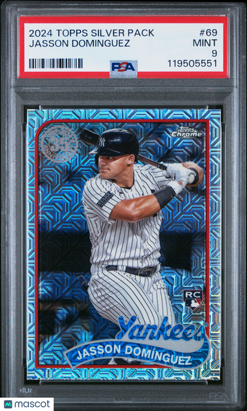 2024 Topps Silver Pack 1989 Chrome Promo Jasson Dominguez #69 PSA 9