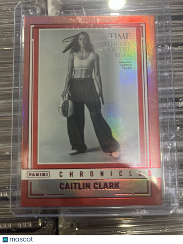 2025 Panini Caitlin Clark Chronicled Caitlin Clark #99 Red Holo