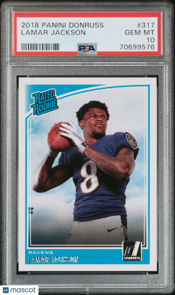 Lamar Jackson 2018 Panini Donruss #317- PSA 10