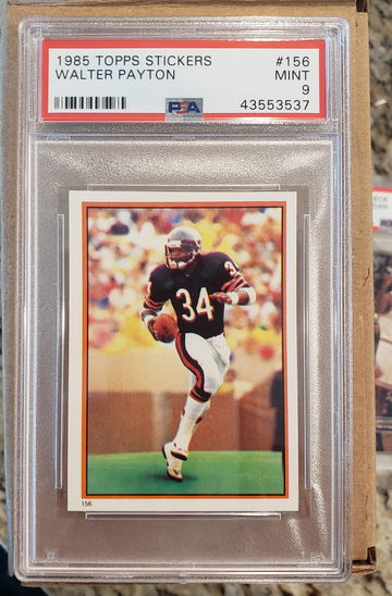 1985 Topps Stickers Walter Payton Psa 9
