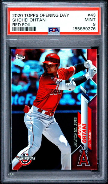 2020 Topps Opening Day Red Foil Shohei Ohtani #43 PSA 9