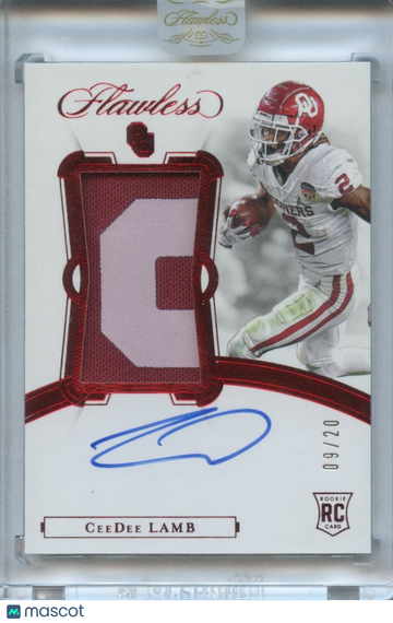 2020 CeeDee Lamb Patch Rookie Panini Authentic