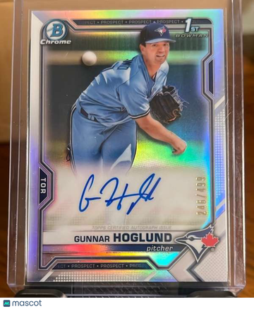 2021 Bowman Draft 1st Edition: Chrome Autographs Refractor Gunnar Hoglund #CDA-GH