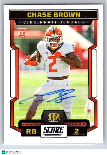 2023 Panini Score Chase Brown #323 Rookie Score Cincinnati Bengals