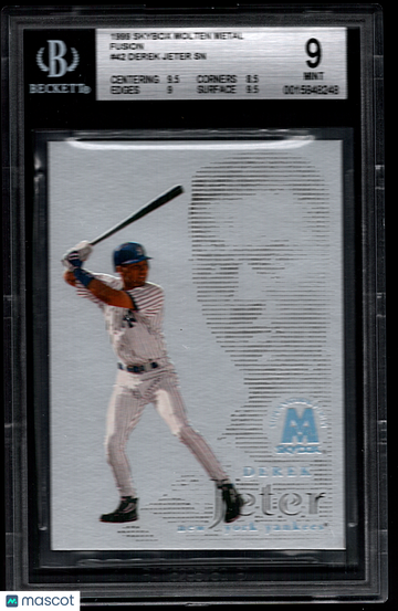 1999 SkyBox Molten Metal Derek Jeter #42 Fusion Short Print Parallel/Variety Insert BGS 9