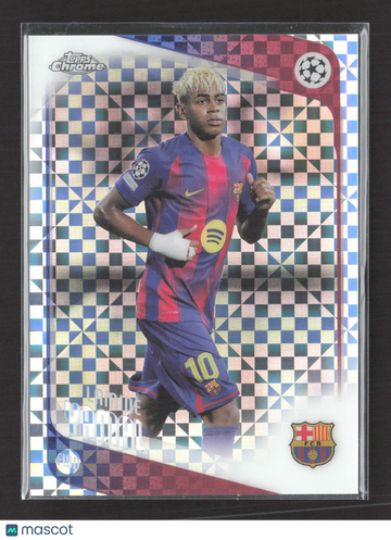 2026 Topps Chrome UEFA Champions League Lamine Yamal #10 Checkerboard