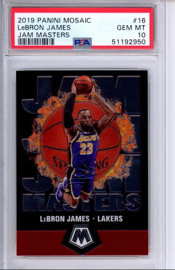 2019-20 Panini Mosaic Jam Masters LeBron James #16 PSA 10 GEM MINT Lakers