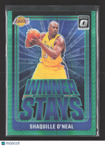 2025 Panini Donruss Optic Prizm Winner Stays Shaquille O'Neal #11 Green 236/249