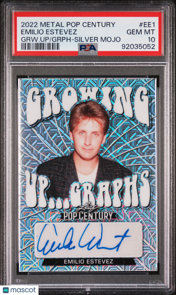 2022 Leaf Metal Pop Century Growing Up...Graphs Emilio Estevez #EE1 PSA 10