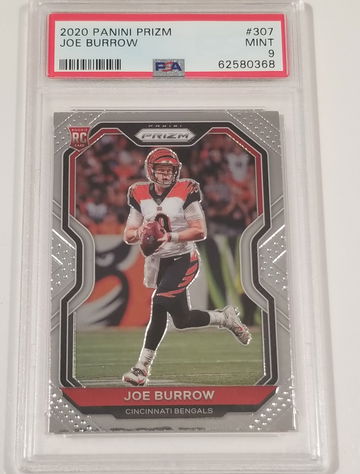 2020 Prizm Joe Burrow PSA 9 RC #307 Rookie