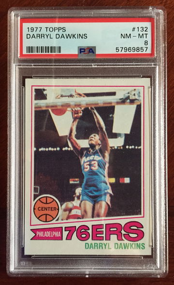 1977 Topps Darryl Dawkins #132 HOF RC PSA-8