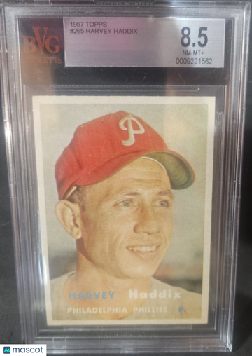1957 Topps Harvey Haddix DP #265 BVG 8.5