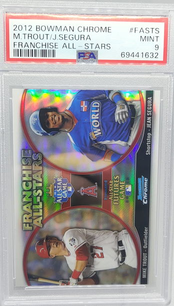2012 Bowman Chrome #FASTS Mike Trout /Segura Franchise All-Stars PSA 9