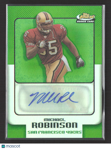 2005 Topps Finest Michael Robinson #178 Green Refractor Auto