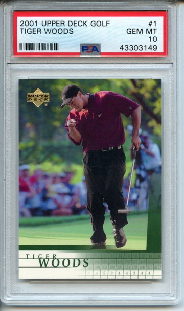 2001 Upper Deck Golf Tiger Woods #1 PSA Gem Mint 10