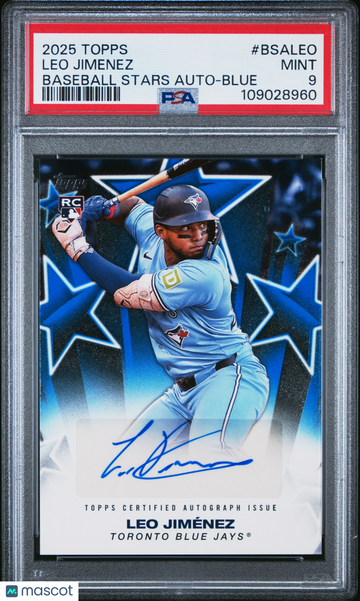 2025 Topps Baseball Stars Autographs Leo Jimenez #BSALEO Blue PSA 9