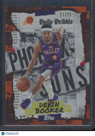 2025 Topps Daily Dribble Devin Booker #DD-16 Orange Rainbow /25