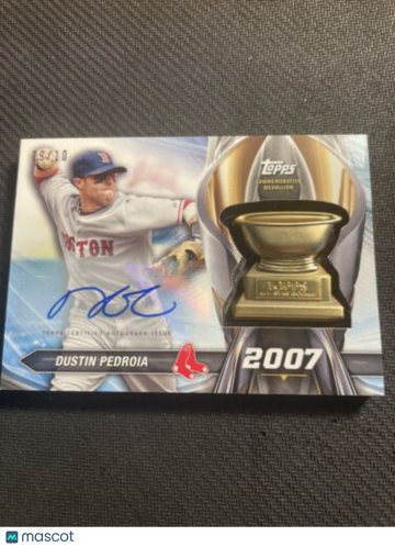 2018 Topps Autographed Rookie Cup Dustin Pedroia Greats Medallion Card