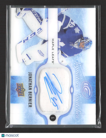 2015 Upper Deck Ice Signature Swatches Jonathan Bernier #SS-JB Signature Swatches Memorabilia