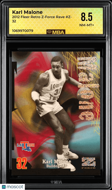 2012 Fleer Retro Z-Force Rave Karl Malone #Z-32 MBA 8.5