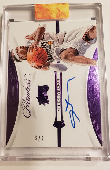 ALLEN IVERSON 2019-20 Panini Flawless Distinguished Purple Autograph 1/3