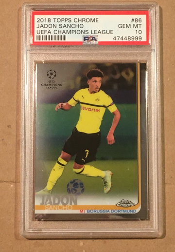 2018 Topps Chrome Jadon Sancho Rookie PSA 10