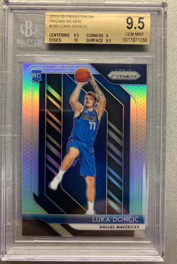 LUKA DONCIC 2018 SILVER PRIZM ROOKIE BGS 9.5 GEM MINT
