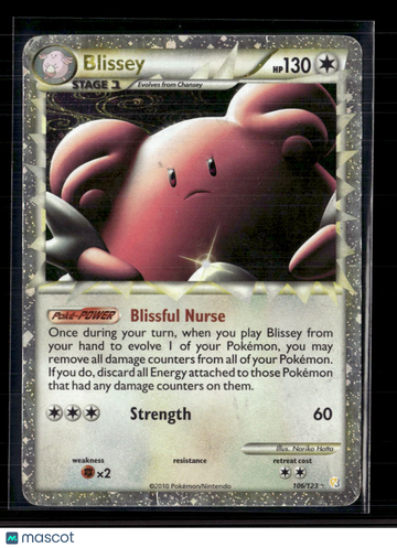 2014 HeartGold & SoulSilver Blissey Holo Rare #106/123